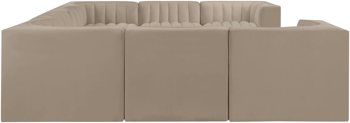 Rummi - Velvet Performance Fabric Upholstered Modular Sectional