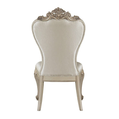 Gorsedd - Side Chair (Set of 2) - Cream Fabric & Golden Ivory