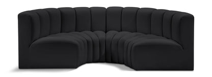Arc - Faux Leather 4 Piece U-Shaped Modular Sofa