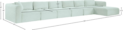 Shaggy - 6 Piece Modular Sectional With Chaise