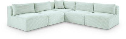 Shaggy - 5 Piece Modular Corner Armless Sectional