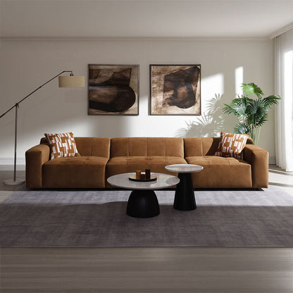 Zoey - Modular - RF Arm Chair With Pillow - Chocolate Suede