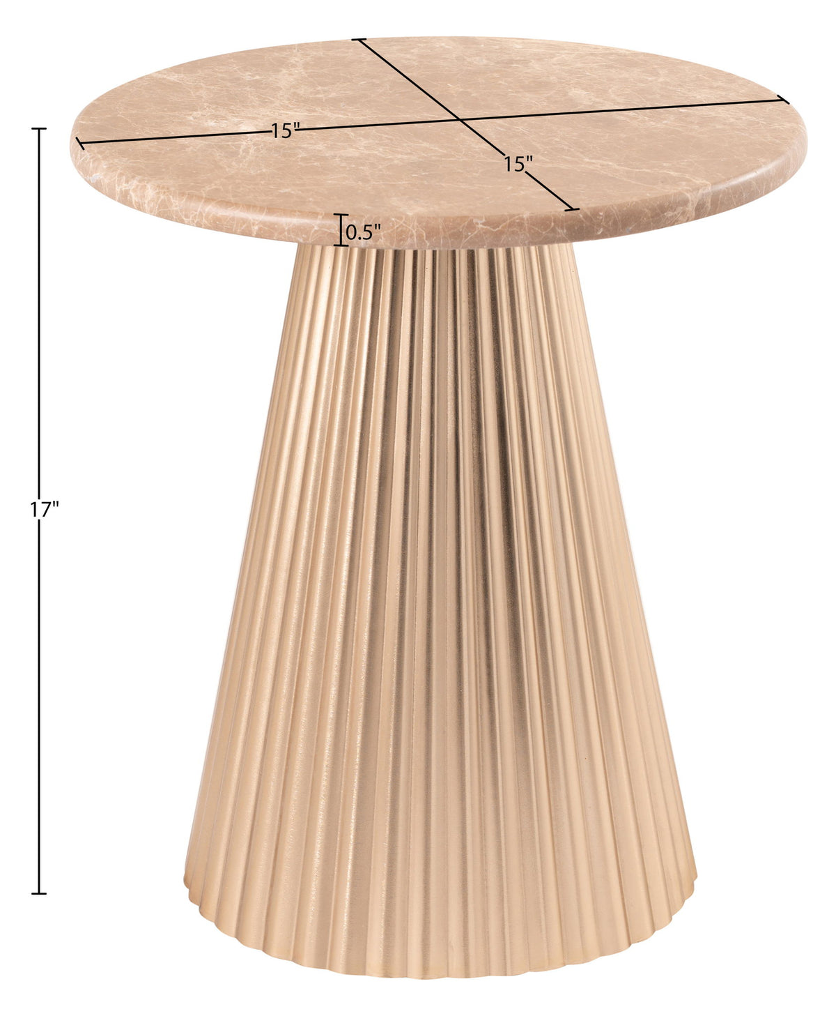 Cindra - Genuine Marble Top And Iron Base Table
