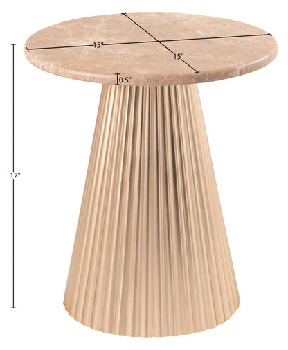 Cindra - Genuine Marble Top And Iron Base Table