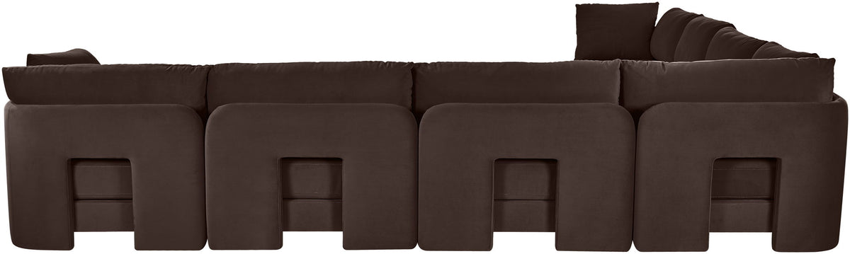Hammond - Velvet Performance Fabric Upholstered 7 Piece Corner Sectional