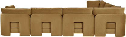 Hammond - Velvet Performance Fabric Upholstered 6 Piece Corner Sectional