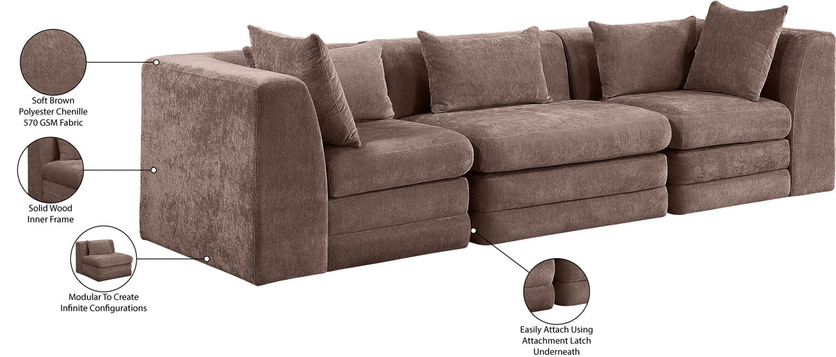 Stellar - 3 Piece 114" Upholstered Modular Sofa