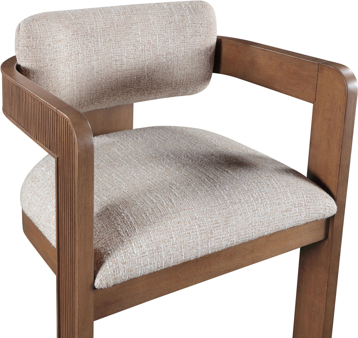 Sacha - Linen Dining Chair With Brown Base (Set of 2)