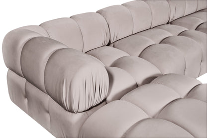 Orin - Velvet 4 Piece Modular Sectional With Chaise