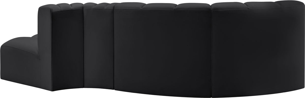 Arc - Faux Leather 4 Piece L-Shaped Modular Sofa