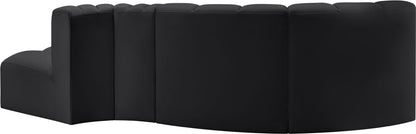 Arc - Faux Leather 4 Piece L-Shaped Modular Sofa