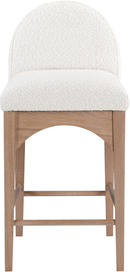 Waldorf - Boucle Stool With Natural Legs