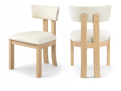 Lavrin - Vegan Leather Dining Side Chair (Set of 2) - Natural Base