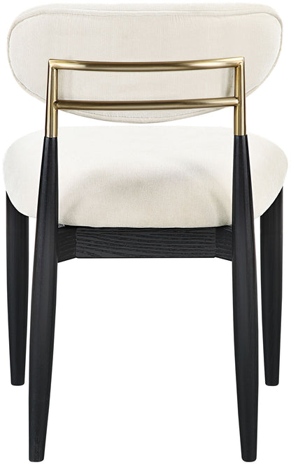 Riccio - Fabric Dining Side Chair (Set of 2) - Black And Gold Frame