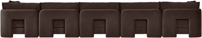Hammond - Velvet Performance Fabric Upholstered 5 Piece Sofa