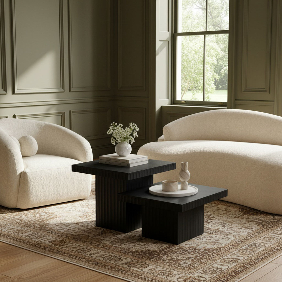 Spencer - Oak Veneer 2 Piece Coffee Table