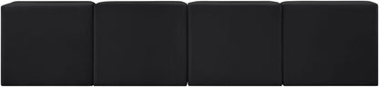 Rummi - Armless Velvet Performance Fabric Upholstered 4 Piece Modular Sofa