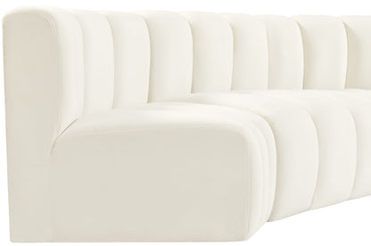 Arc - Velvet 4 Piece U-Shaped Modular Sofa