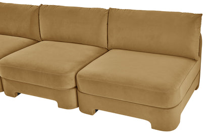 Hammond - Velvet Performance Fabric Upholstered 7 Piece Armless Sectional
