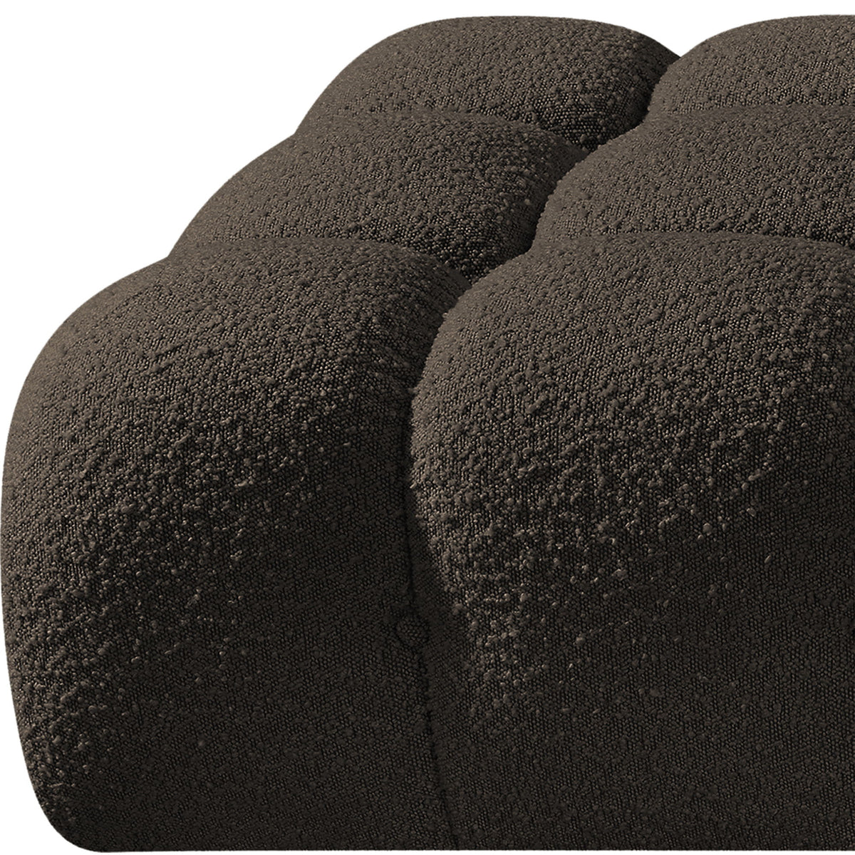 Ames - 3 Piece Boucle Modular Sofa With 1 Backless Seat