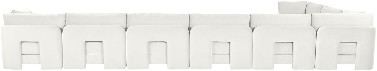 Hammond - Velvet Performance Fabric Upholstered 8 Piece L-Shaped Sectional