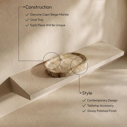 Ophelia - Genuine Marble Tray