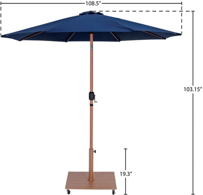 Fiji - Aluminum Patio Umbrella With Square Teak Base