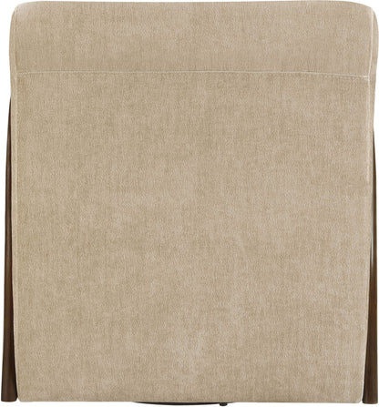 Neria - Chenille Fabric Upholstered Swivel Accent Chair - Painted Brown Base