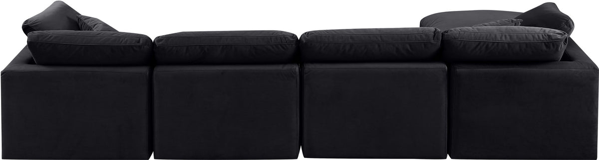 Indulge - Velvet 5 Piece Modular Sectional With Chaise