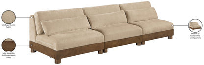Turin - Chenille Fabric Upholstered Modular Sectional - Beige