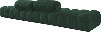 Ames - 4 Piece Boucle Upholstered Modular Sofa With 2 Backless Seats