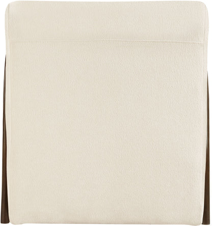 Neria - Chenille Fabric Upholstered Swivel Accent Chair - Painted Brown Base
