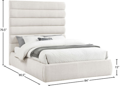 Adam - Linen Fabric Bed With 70.5" Headboard