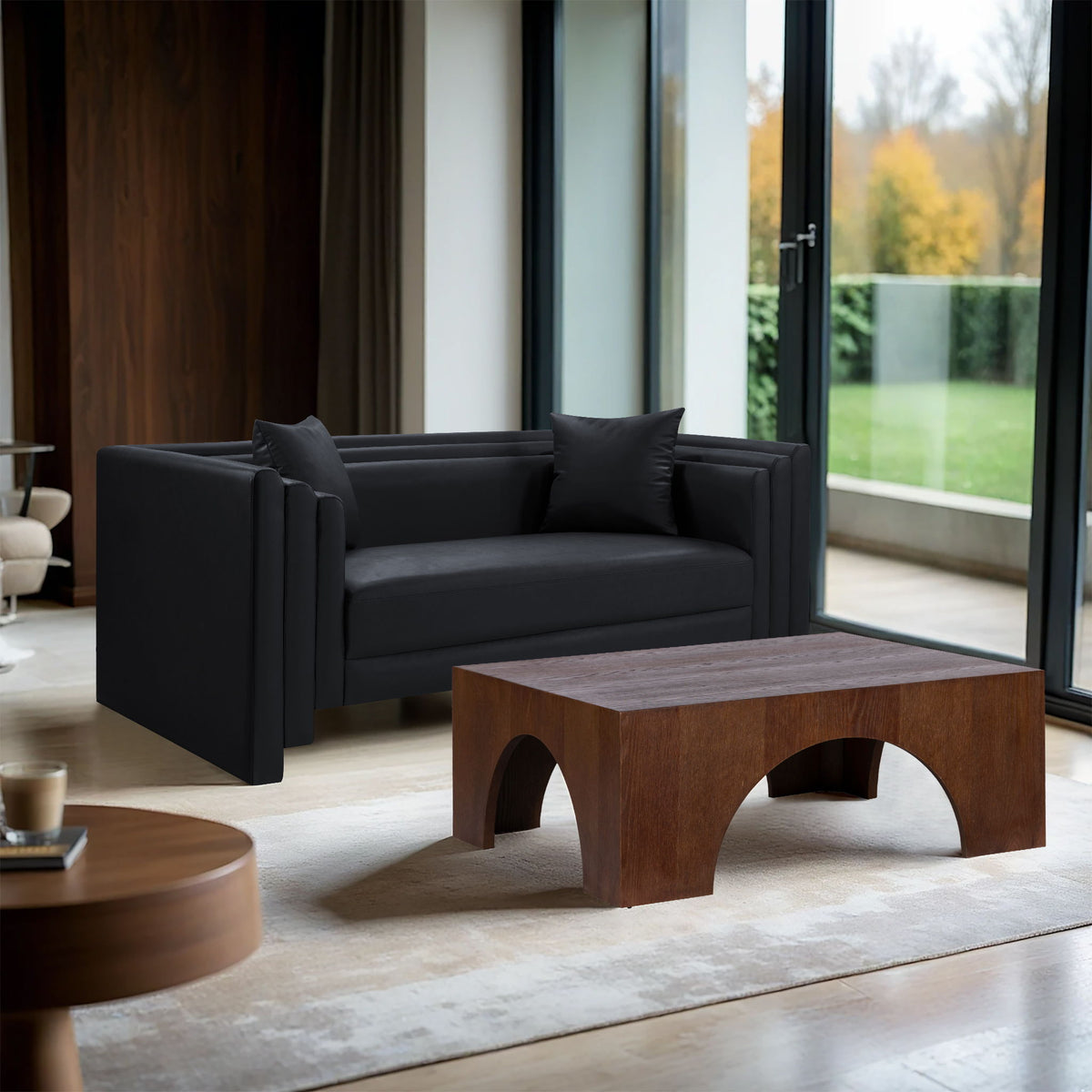 Everett - Vegan Leather Upholstered Loveseat
