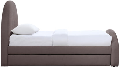Andaz - Chenille Fabric Upholstered Trundle Bed