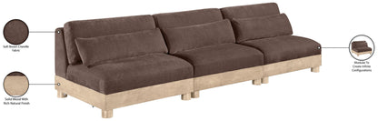 Turin - Chenille Fabric Upholstered Modular Sectional - Brown