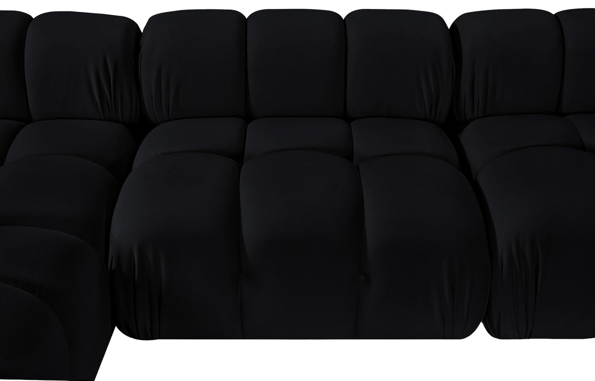 Orin - U-Shaped Velvet 6 Piece Modular Sectional