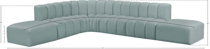 Arc - Faux Leather 7 Piece Corner Modular Sofa