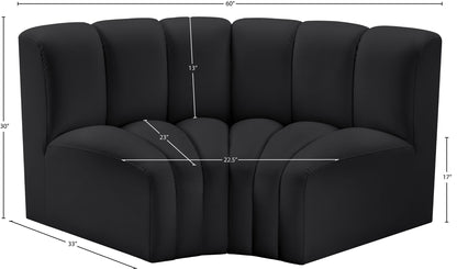 Arc - Faux Leather 2 Piece Modular Sofa
