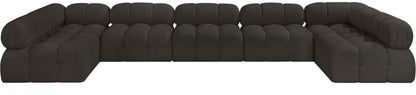 Ames - 7 Piece Boucle Fabric Modular Sectional