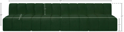 Arc - Boucle Fabric 4 Seats Modular Sofa