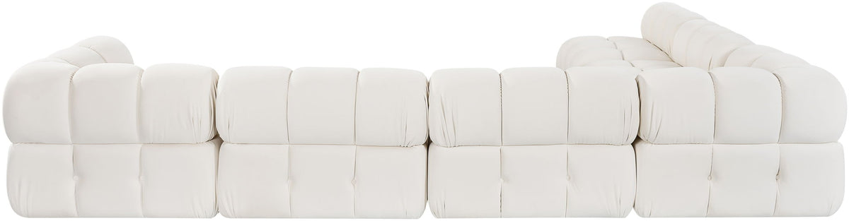 Orin - Velvet 6 Piece Modular L-Shaped Sectional