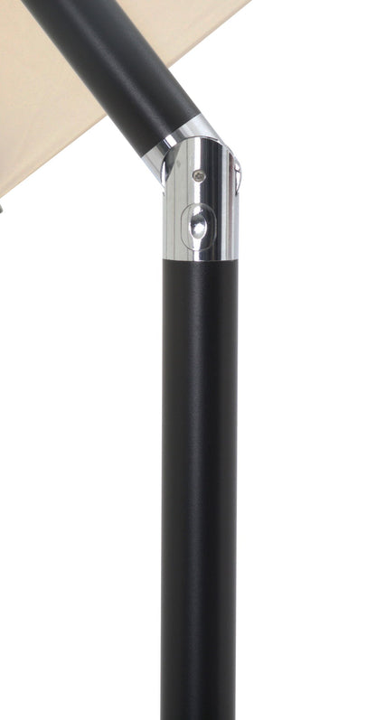 Amalfi - Aluminum Patio Umbrella - Black Base / Black Pole