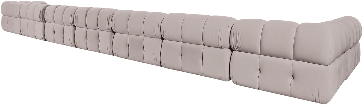 Orin - Velvet Performance Fabric Upholstered 8 Piece L-Shaped Sectional
