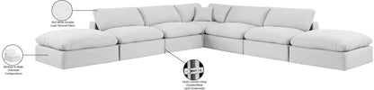 Comfy - 7 Piece Linen Modular Corner Sectional