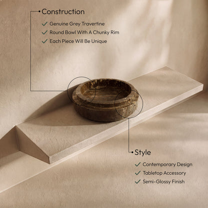 Parsons - Travertine Bowl