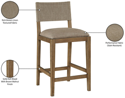 Avon - Linen Textured Performance Fabric Counter Stool