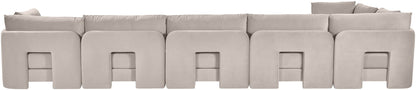 Hammond - Velvet Performance Fabric Upholstered 6 Piece L-Shaped Sectional