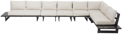Maldives - 6 Piece Water Resistant Outdoor Patio Modular Sectional With Gray Base