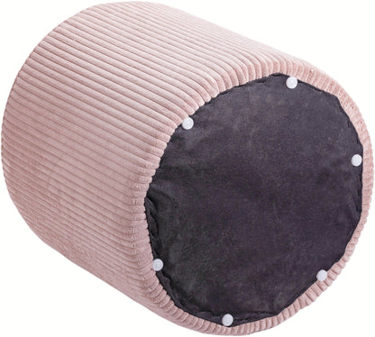 Roy - Round Microsuede Ottoman / Stool